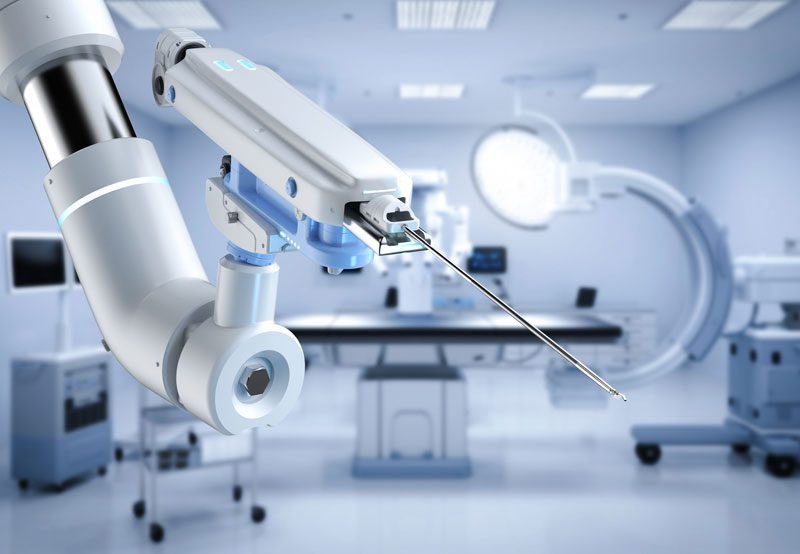 Robotic-surgical-arm-with-medical-instrument-in-operating-room Robotic-surgical-arm-with-medical-instrument-in-operating-room